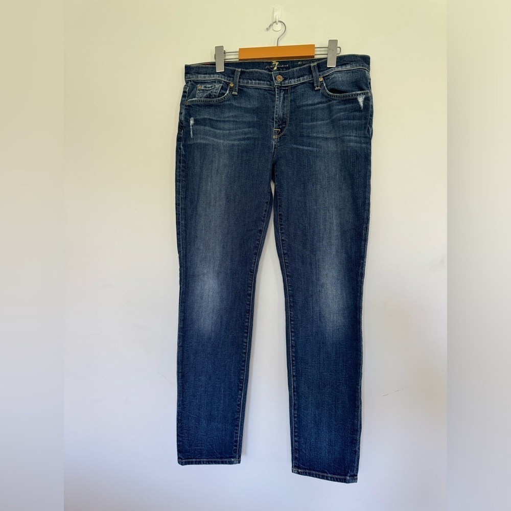 7 For All Mankind Skinny Crop & Roll Jeans